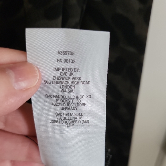 BELLE BY KIM GRAVEL Gray and Brown Ombre Animal Print Long Sleeve Top Size XL - Picture 5 of 7